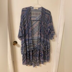 Abercrombie & Fitch blue shrug shawl one size light